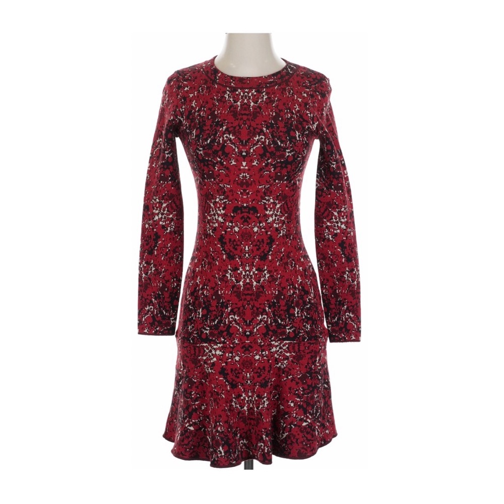 M Missoni Red Patterned Sweater Dress